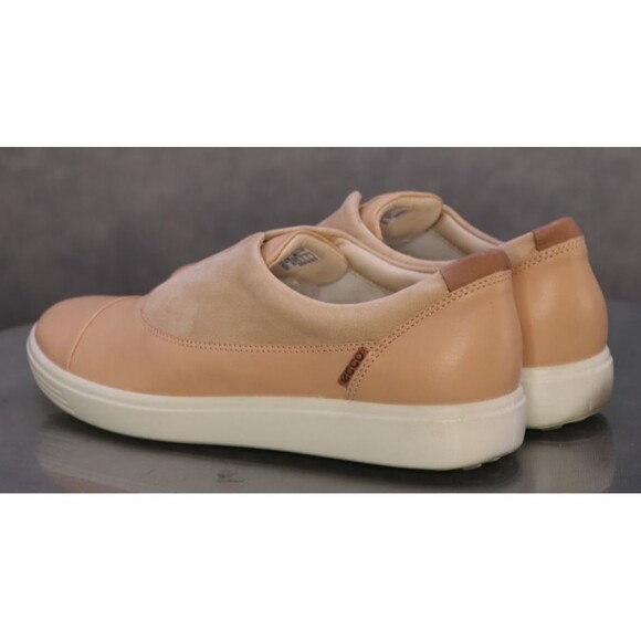 ECCO Soft 7 Women's Slip On Sneakers Shoes Size EU 40 US 9 Leather Powder Tan - Picture 6 of 10